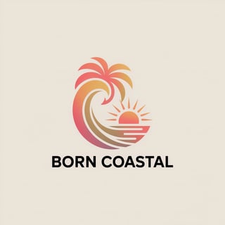 Born Coastal Surf Logo Design