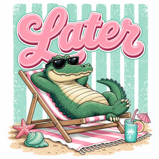 Playful Alligator Beach T-Shirt