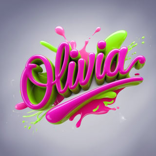 Elegant 3D Render of 'Olivia'
