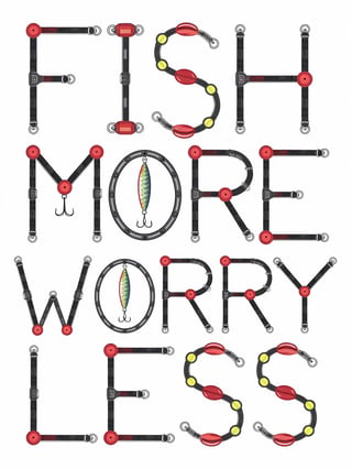Fish More Worry Less Illustration