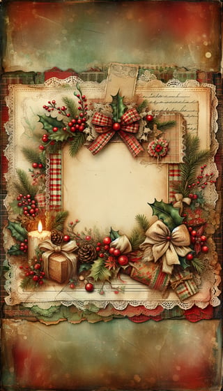 Vintage Christmas Junk Journal Paper