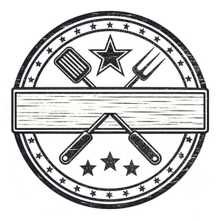 Rustic Black BBQ Emblem