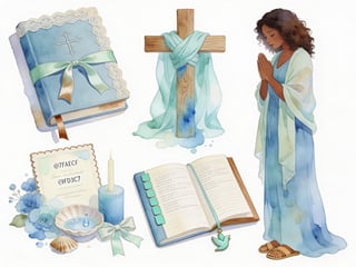 Soft Watercolor Christian Clipart Set