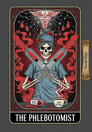 Mystical Phlebotomist Tarot T-Shirt Design