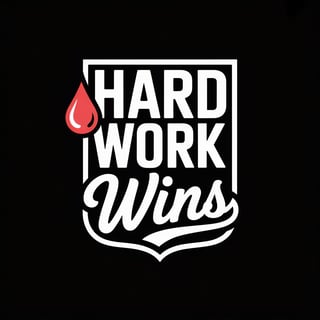 Hard Work Wins Crest Design