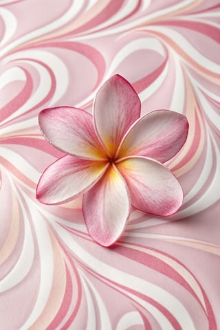 Stylized Pink Plumeria Flower