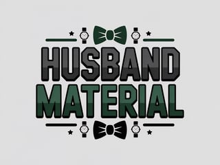 Husband Material Bold Design