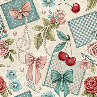Vintage Coquette Seamless Pattern