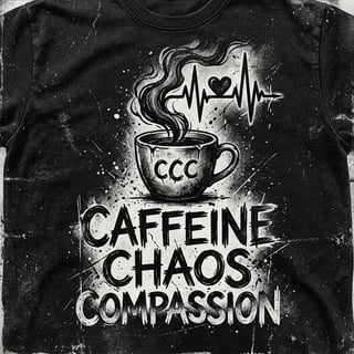 Caffeine Chaos Coffee Cup Illustration