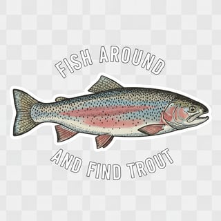 Vintage Rainbow Trout Illustration