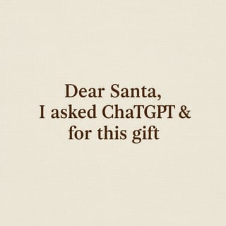 Minimalist Dear Santa Text Design