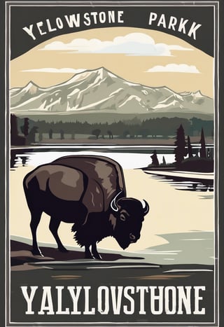 Vintage Yellowstone Travel Poster