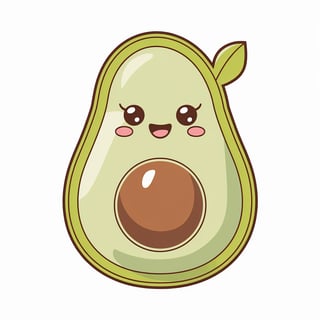 Cute Kawaii Avocado Graphic Design