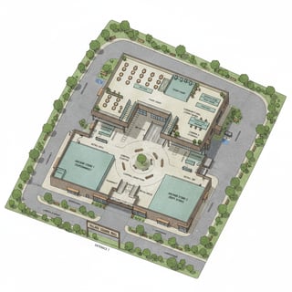 2D Shopping Mall Layout in Village