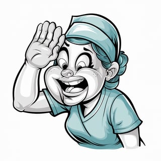 Cute Cartoon Nurse Facepalm