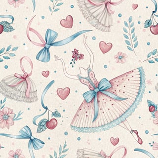 Pastel Balletcore Seamless Pattern