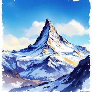 Matterhorn Travel Poster Sketch