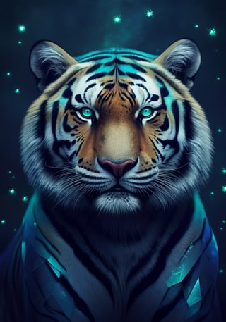 Mesmerizing Glass Tiger Illustration