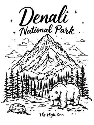 Denali National Park T-Shirt Design