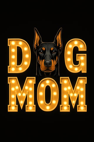 Dog Mom Retro Marquee Lights