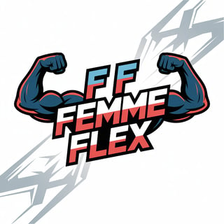 Femme Flex Logo in Anime Style