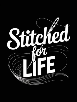 Stitched for Life T-Shirt Design