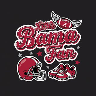 Little Bama Fan T-Shirt Design