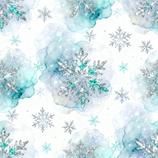 Modern Winter Watercolor Seamless Design