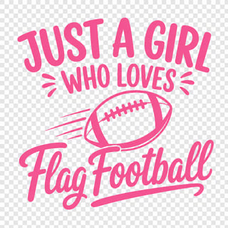 Pink Flag Football Girl Design