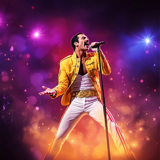 Abstract Freddie Mercury Concert Art