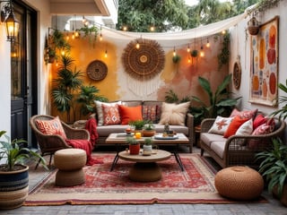 Boho Chic Eclectic Patio Design