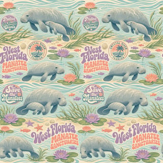 West Florida Manatee Tumbler Wrap