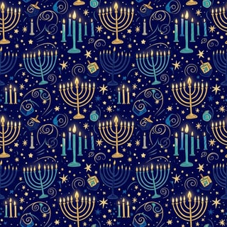 Hanukkah Pattern Vector Art