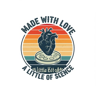 Vector T-Shirt Design: Science & Love