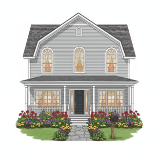 Charming Suburban Home Exterior