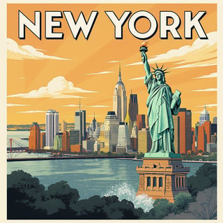 Vintage New York Travel Poster