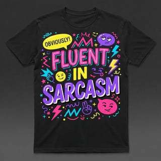 Fluent In Sarcasm Bold Graphic Tee
