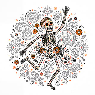 Day of the Dead Skeleton Illustration