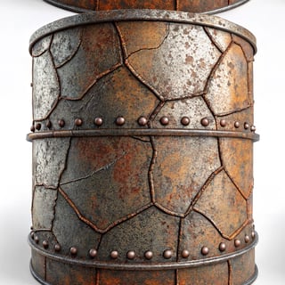 Seamless Grunge Oil Barrel Wrap