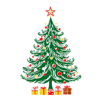 Minimalist Christmas Tree Illustration