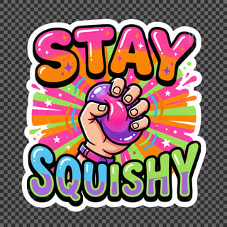 Bold Playful Stay Squishy Design