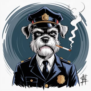 Sullen Schnauzer Police Sketch