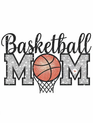 Basketball MOM Design with Glitter
