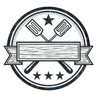 Rustic Black BBQ Emblem