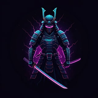 Cyberpunk Samurai T-Shirt Design