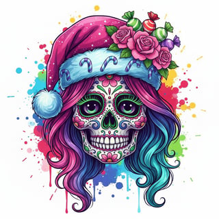 Day of the Dead Christmas Sugar Skull