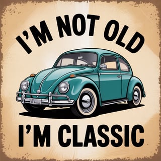 Retro VW Beetle Classic Car Design
