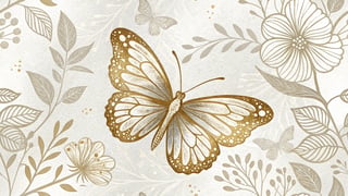 Gold Foil Butterfly Design