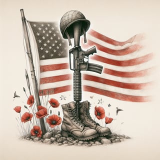 Memorial Day Tribute Illustration
