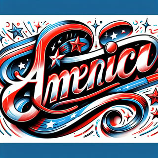 Stylized 'America' Illustration